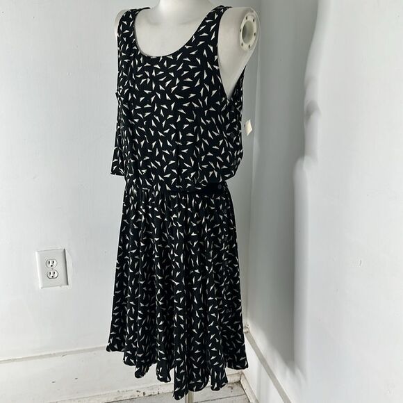 Vintage Oleg Cassini Silk Deco Inspired Drop Waist Dress - Picture 2 of 7